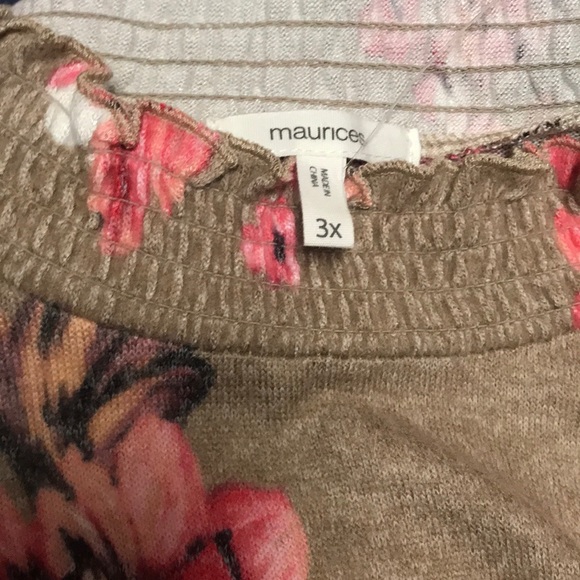 PlusSz 0x Ruffle Mock Neck w Smocking - Picture 11 of 13